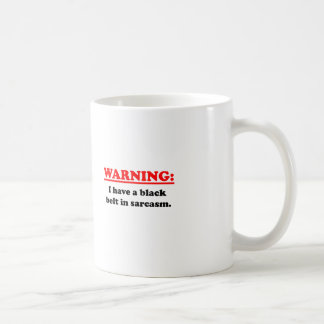Schwarzer Gürtel im Sarkasmus Kaffeetasse