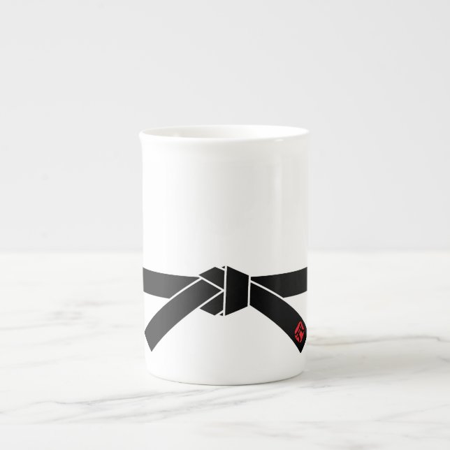 Schwarzer Gürtel, Kampfkünste 黒帯, 武道 Prozellantasse (Vorderseite)