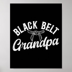 Schwarzer Gürtel Opa Karate Grandpa Karate Grandfa Poster