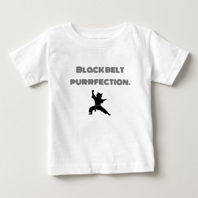 Schwarzer Gürtelreflexion Baby T-shirt (Vorderseite)