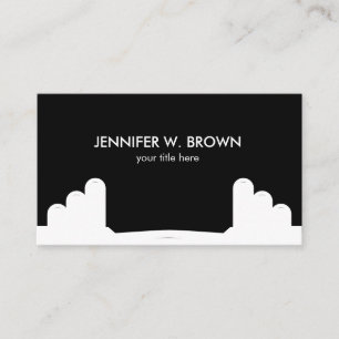 Schwarzer Hantel Fitness-Trainer Coach Sport Visitenkarte