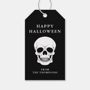 Schwarzer Happy Halloween Geschenkanhänger