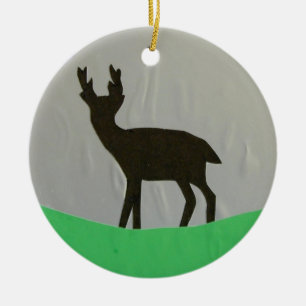 Schwarzer Hart Keramik Ornament