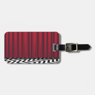 Schwarzer Häuschen-Rot-Raum Gepäckanhänger