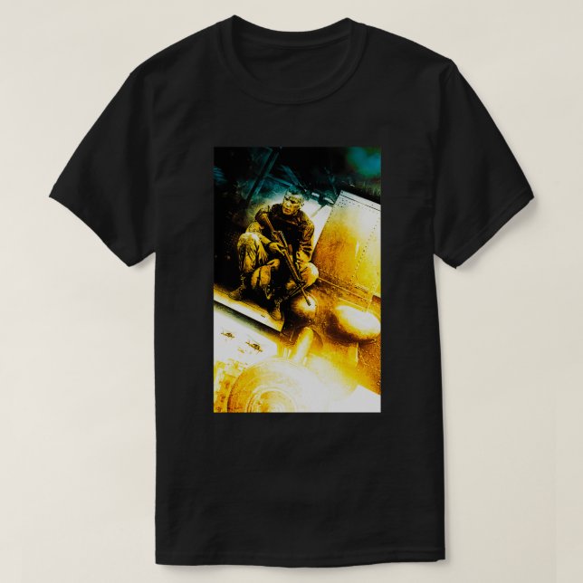 Schwarzer Hawk nach unten 1 T-Shirt (Design vorne)