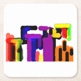 Schwarzer Herbst Rechteckiger Pappuntersetzer