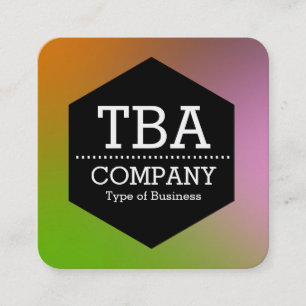 Schwarzer Hexagon - Weiche Gradient Quadratische Visitenkarte
