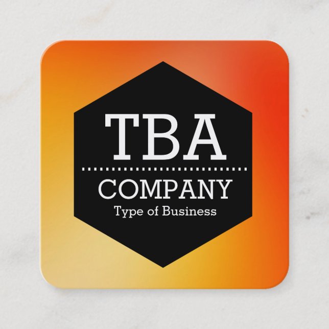 Schwarzer Hexagon - Weiche Gradient Quadratische Visitenkarte (Vorderseite)