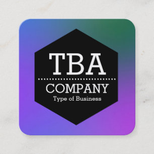 Schwarzer Hexagon - Weiche Gradient Quadratische Visitenkarte