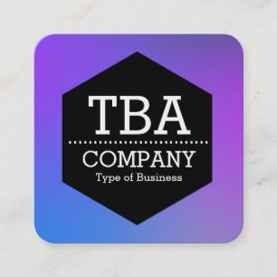 Schwarzer Hexagon - Weiche Gradient Quadratische Visitenkarte