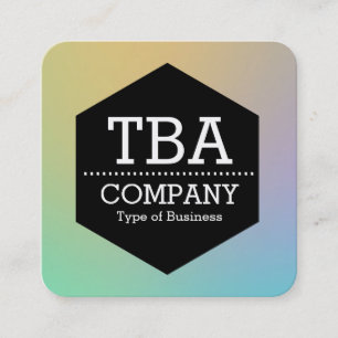 Schwarzer Hexagon - Weiche Gradient Quadratische Visitenkarte