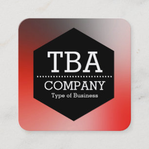 Schwarzer Hexagon - Weiche Gradient Quadratische Visitenkarte