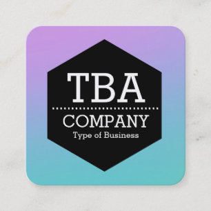 Schwarzer Hexagon - Weiche Strahlung Quadratische Visitenkarte