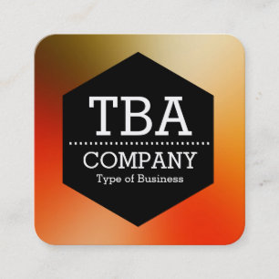 Schwarzer Hexagon - Weiche Strahlung Quadratische Visitenkarte