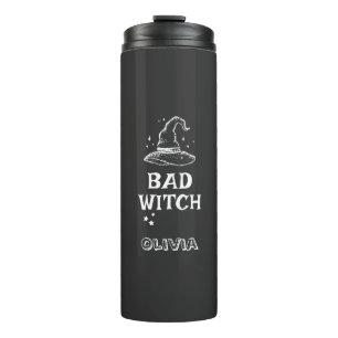 Schwarzer Hexenhut Böse Hexe Halloween Damen Thermosbecher
