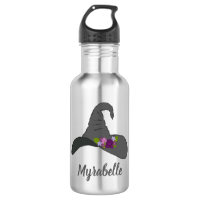 Schwarzer Hexenhut mit Personalisierten Blume