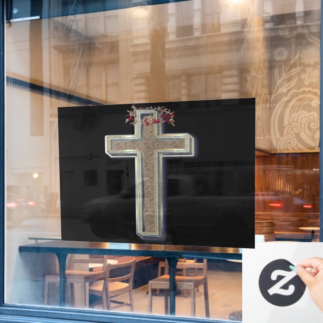 Schwarzer Hintergrund des Fensters Fensteraufkleber (Café-Fenster)