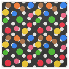 Schwarzer Hintergrund farbenfrohe Polka-Punkte-Des Stoff