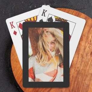 Schwarzer Hintergrund für Single-Fotovorlage Spielkarten