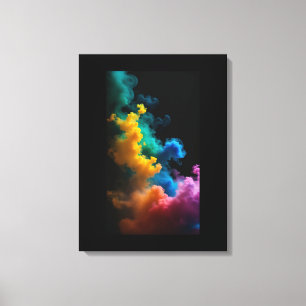 Schwarzer Hintergrund Gestrickte Canvas Print" Leinwanddruck