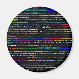 Schwarzer Hintergrund-Magnet Los Angeless Magnet