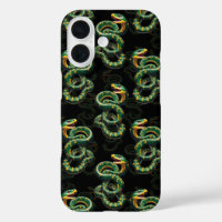 Schwarzer Hintergrund Schlange Muster Design