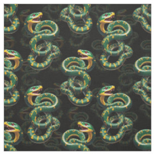 Schwarzer Hintergrund Schlange Muster Design Stoff