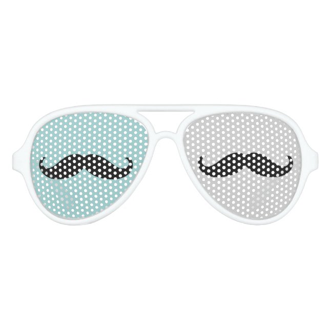Schwarzer Hipster Mustaches Sonnenbrille (Vorderseite)