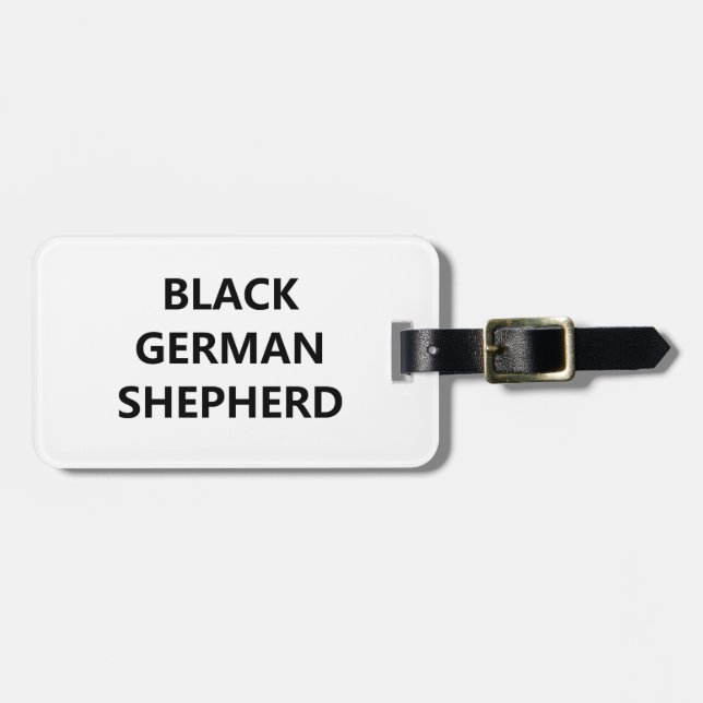 Schwarzer Hirte Gepäckanhänger (Vorderseite horizontal)