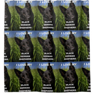 Schwarzer Hirte Liebe w pic Duschvorhang