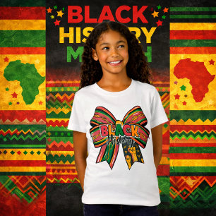 Schwarzer Historien-Schleife T-Shirt
