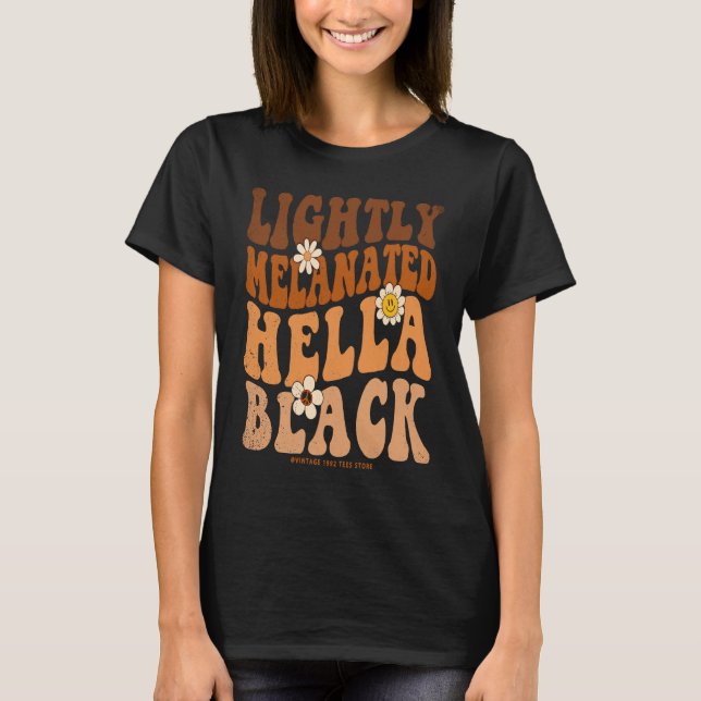 Schwarzer historischer Monat Leicht melanated Hell T-Shirt (Vorderseite)