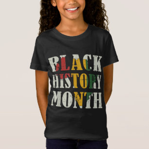 Schwarzer Historischer Monat mit afrikanischer Kar T-Shirt