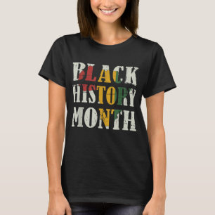 Schwarzer Historischer Monat mit afrikanischer Kar T-Shirt