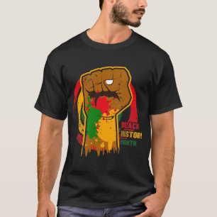 Schwarzer Historischer Monat mit afrikanischer Kar T-Shirt