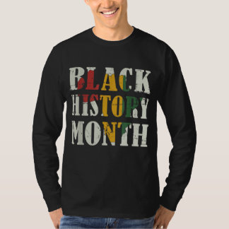 Schwarzer Historischer Monat mit afrikanischer Kar T-Shirt