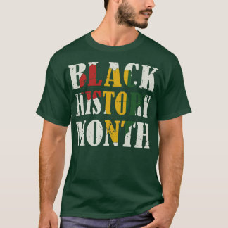 Schwarzer Historischer Monat mit afrikanischer Lan T-Shirt