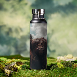 Schwarzer Hochland Schottische Kuh Weiden Vintag R Trinkflasche