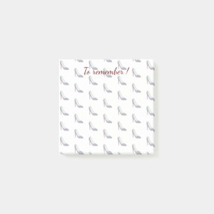 Schwarzer hoher Heels Emoji Post-it Klebezettel