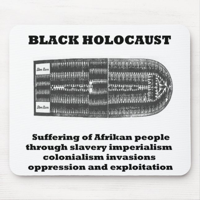 Schwarzer Holocaust Mousepad (Vorne)