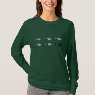 Schwarzer Hubschrauber unter anderem T-Shirt