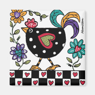 schwarzer Huhnmagnet Magnet