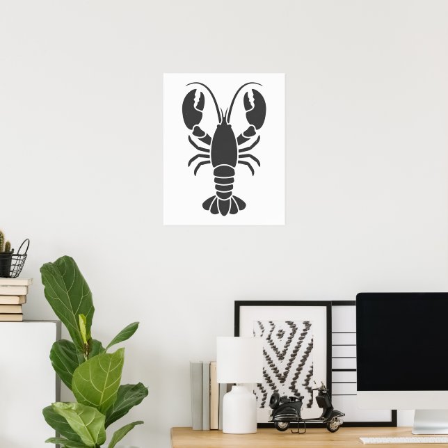 Schwarzer Hummer Poster (Heimbüro)