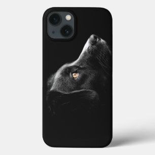 Schwarzer Hund beobachten Case-Mate iPhone Hülle