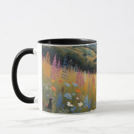 Schwarzer Hund Tasse