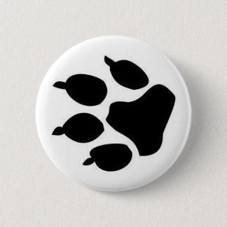 Schwarzer Hundetatzen-Druck-Knopf Button
