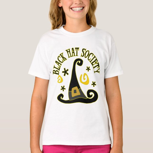 Schwarzer Hut-Gesellschafts-T - Shirt (Vorderseite)