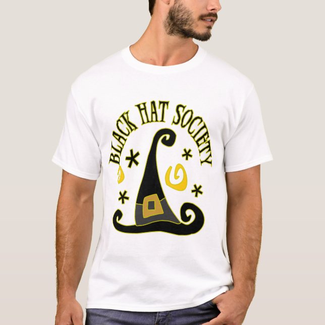 Schwarzer Hut-Gesellschafts-T - Shirt (Vorderseite)