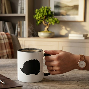 Schwarzer Igel Tasse