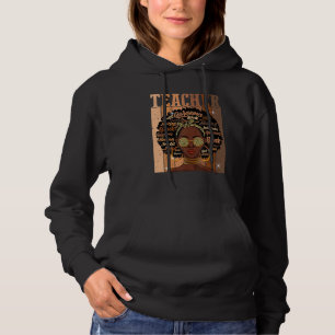 Schwarzer intelligenter Lehrer Afro Liebe Melanin  Hoodie